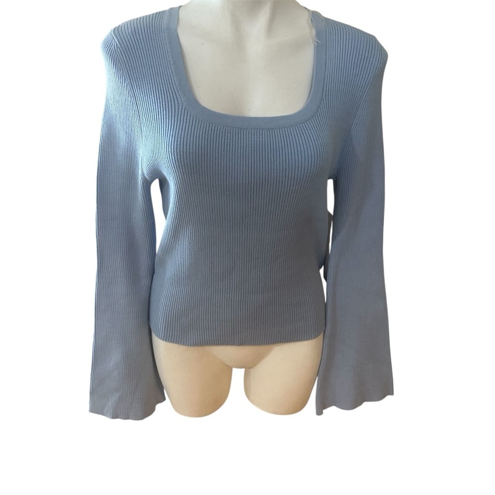 Madden Girl Blue Ribbed Sweater